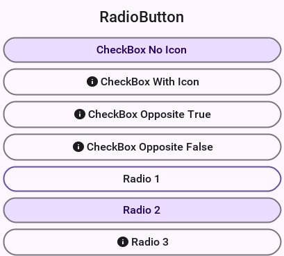 Toggle buttons under Android Material
